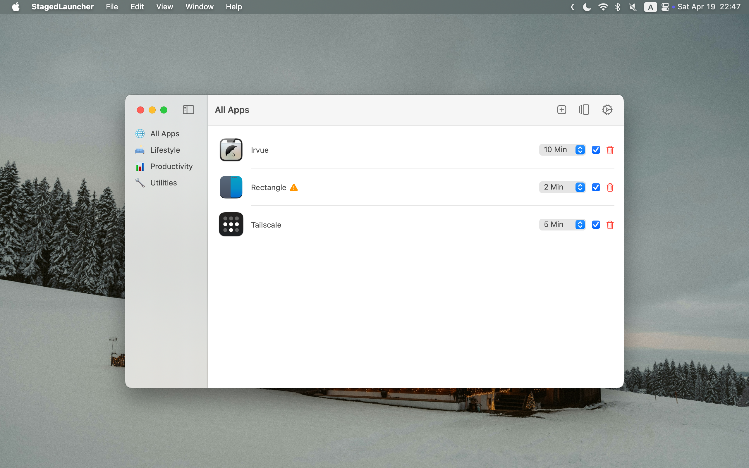 Staged Launcher Main Interface