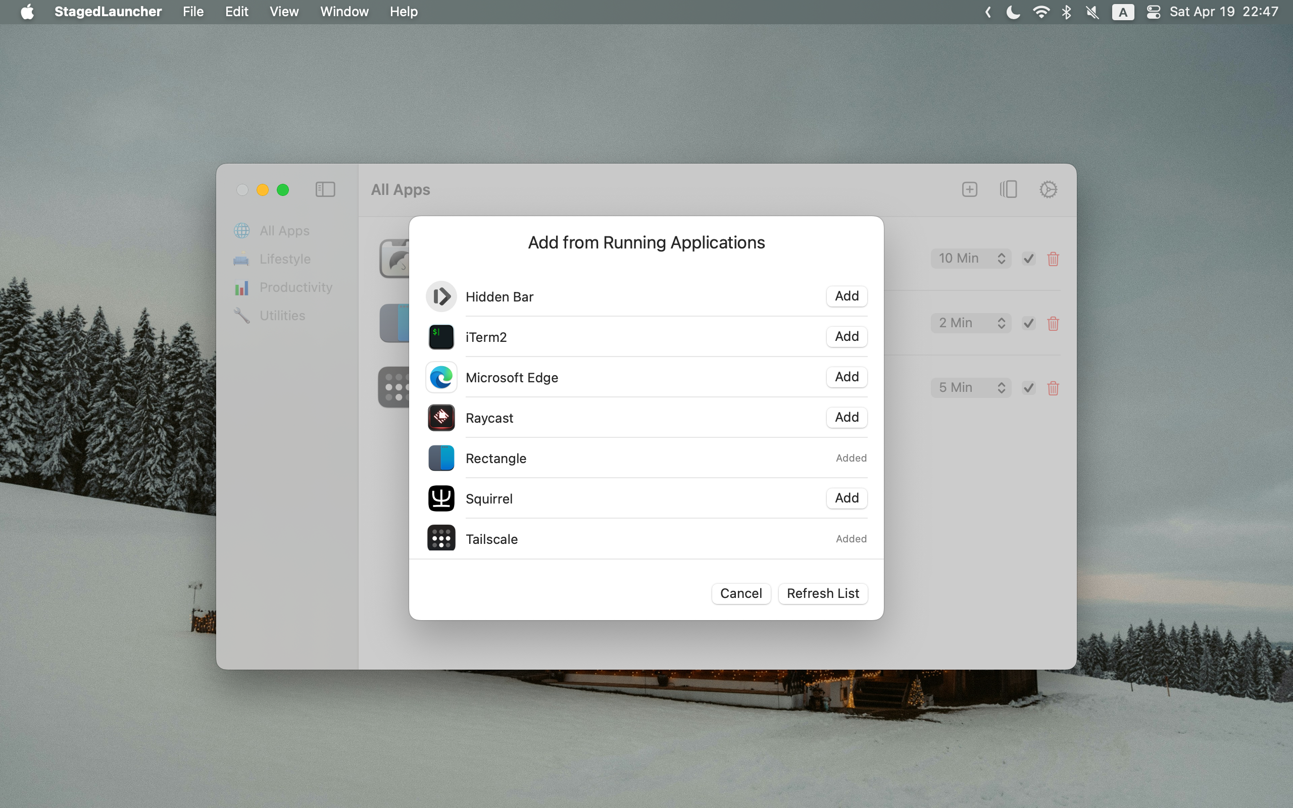 Staged Launcher Settings
